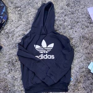Black Adidas with logo Size medium Hoodie